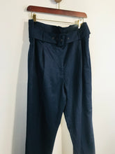Load image into Gallery viewer, Finery Women's Wool High Waist Casual Trousers | UK14 | Blue