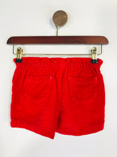 Load image into Gallery viewer, Mini Boden Kid's Corduroy High Waist Hot Pants Shorts | 4 Years 104cm | Red