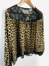 Load image into Gallery viewer, Zara Women's Leopard Print Lace Blouse | L UK14 | Multicoloured