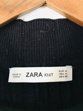 Load image into Gallery viewer, Zara Women's High Neck Rib Jumper | M UK10-12 | Black