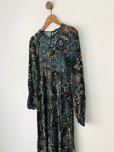 Load image into Gallery viewer, Zara Women’s Long Sleeve Floral A-Line Dress | L | Green