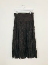 Load image into Gallery viewer, Phase Eight Womens Lace Gathered Gypsy Maxi Skirt | UK 12 | Brown