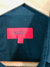 Load image into Gallery viewer, Hugo Boss Men's Cotton Long Sleeve Button-Up Shirt | L | Black