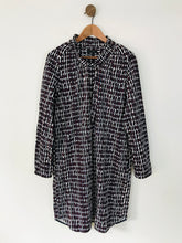 Load image into Gallery viewer, Cos Women's Cotton Long Sleeve Tie Neck Shift Dress | UK12 | Multicolour