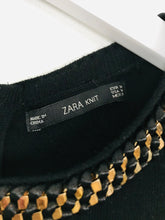 Load image into Gallery viewer, Zara Knitted Midi Body Con Dress | UK 12 | Black