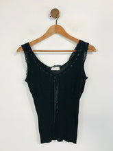 Load image into Gallery viewer, Pringle of Scotland Women's Knit Lace Tank Top | S UK8 | Black