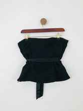 Load image into Gallery viewer, Coast Women's Silk Corset Style Pleated Blouse  | UK12 | Black