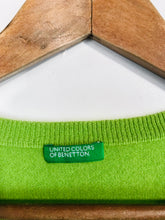 Load image into Gallery viewer, United Colors of Benetton Women's Cashmere V-Neck Jumper | M UK10-12 | Green