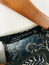 Load image into Gallery viewer, Zara Women’s Long Sleeve Floral A-Line Dress | L | Green