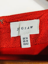 Load image into Gallery viewer, Jigsaw Women's Bell Sleeve Shift Dress | UK14 | Red