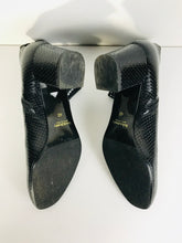 Load image into Gallery viewer, Russell & Bromley Women's Patent Leather Heeled Snakeskin Boots | 40 UK7 | Black