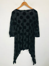 Load image into Gallery viewer, Alembika Women's Velvet Polka Dot Blouse | M UK10-12 | Black