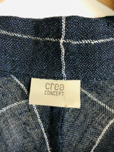 Load image into Gallery viewer, Crea Concept Women's Linen Check Button-Up Shirt | EU38 UK10 | Blue