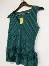 Load image into Gallery viewer, Kew Women's Striped Ruffle Tank Top NWT | M UK10-12 | Green