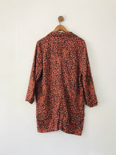 Load image into Gallery viewer, Saint Tropez Women's Leopard Print Duster Blazer | XL | Brown