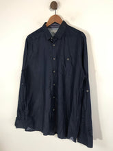 Load image into Gallery viewer, Ted Baker Men's Cotton Linen Button-Up Shirt | XL | Blue