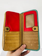 Load image into Gallery viewer, Fossil Women’s Embroidered Leather Wallet Purse | Small | Brown