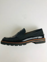 Load image into Gallery viewer, Stuart Weitzman Russell & Bromley Women's Leather Loafer Shoes | US9 UK7 | Black