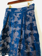 Load image into Gallery viewer, Coast Women's Floral Lace A-Line Skirt | UK16 | Blue