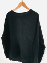 Load image into Gallery viewer, Plümo Women's Long Sleeve Ribbed Jumper | L UK14 | Black