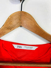 Load image into Gallery viewer, Zara Women's Satin Midi Wrap Dress | M UK10-12 | Red