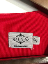 Load image into Gallery viewer, Diva Catwalk Women's Ribbed Ruched Bodycon Dress | M UK10-12 | Red