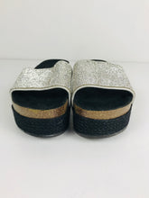 Load image into Gallery viewer, Miss Sixty Women's Platform Sliders Sandals | EU38 UK5 | Black