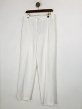 Load image into Gallery viewer, Zara Women's Striped High Waist Casual Trousers | L UK14 | White