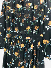 Load image into Gallery viewer, Thakoon Addition Women's Silk Floral Shirt Dress | 4 | Black
