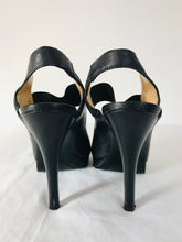 Load image into Gallery viewer, Nine West Women’s Open Toe Slingback Heels | UK5 | Black