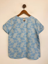 Load image into Gallery viewer, Zara Women's Floral Embroidered Blouse | S UK8 | Blue