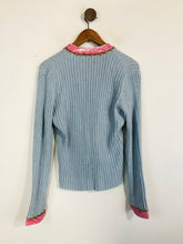 Load image into Gallery viewer, Phase Eight Women's Floral Ribbed Cardigan | UK16 | Blue