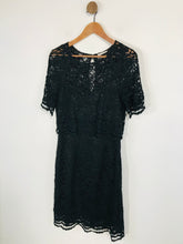 Load image into Gallery viewer, Whistles Women's Lace Short Sleeve Sheath Dress | UK10 | Black