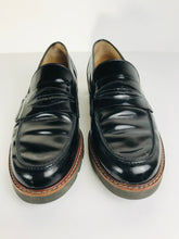 Load image into Gallery viewer, Stuart Weitzman Russell & Bromley Women's Leather Loafer Shoes | US9 UK7 | Black