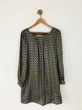 Load image into Gallery viewer, Ottod’Ame Women’s Long Sleeve Shift Dress | UK8 | Blue Brown