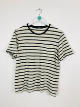 Load image into Gallery viewer, Ralph Lauren Womens Stripe T-shirt | UK10 | Black and cream