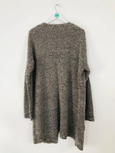Load image into Gallery viewer, French Connection Women’s Oversized Longline Knit Cardigan | L | Grey Brown