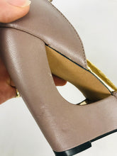 Load image into Gallery viewer, Reiss Womens Leather Peep Toe Heel | UK 7 EU 40 | Purple