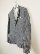 Load image into Gallery viewer, Zara Man Men’s Gingham Check Suit Jacket Blazer | 50 UK40 L | Blue