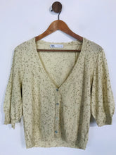 Load image into Gallery viewer, Zara Women's Polka Dot Balloon Sleeve Cardigan | L UK14 | Beige