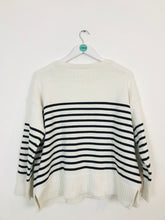 Load image into Gallery viewer, The White Company Women’s Striped Jumper | M UK12 | White
