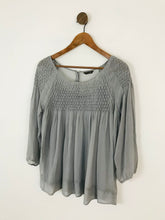 Load image into Gallery viewer, Massimo Dutti Women’s Sheer Pleated Blouse | 42 UK14 | Grey