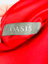 Load image into Gallery viewer, Oasis Women's Flared Sleeve Shift Dress | UK12 | Red