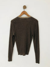 Load image into Gallery viewer, Jigsaw Women's Lace Trimmed Cardigan | L UK14 | Brown