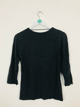 Load image into Gallery viewer, Betty Barclay Women’s Embellished 3/4 Sleeve Top T-Shirt | UK12 | Grey