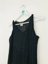 Load image into Gallery viewer, Antik Batik Women’s Silk Beaded Mini Dress | S UK8 | Black