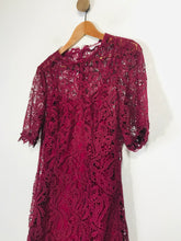 Load image into Gallery viewer, L.K.Bennett Women's Floral Lace Sheath Dress | UK8 | Purple