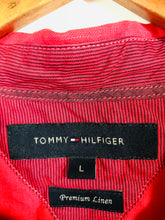 Load image into Gallery viewer, Tommy Hilfiger Men's Linen Long Sleeve Button-Up Shirt | L | Red