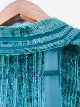 Load image into Gallery viewer, Janice Wainwright Vintage Long Open Cardigan Kimono | UK12 | Green