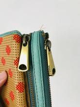 Load image into Gallery viewer, Fossil Women’s Embroidered Leather Wallet Purse | Small | Brown